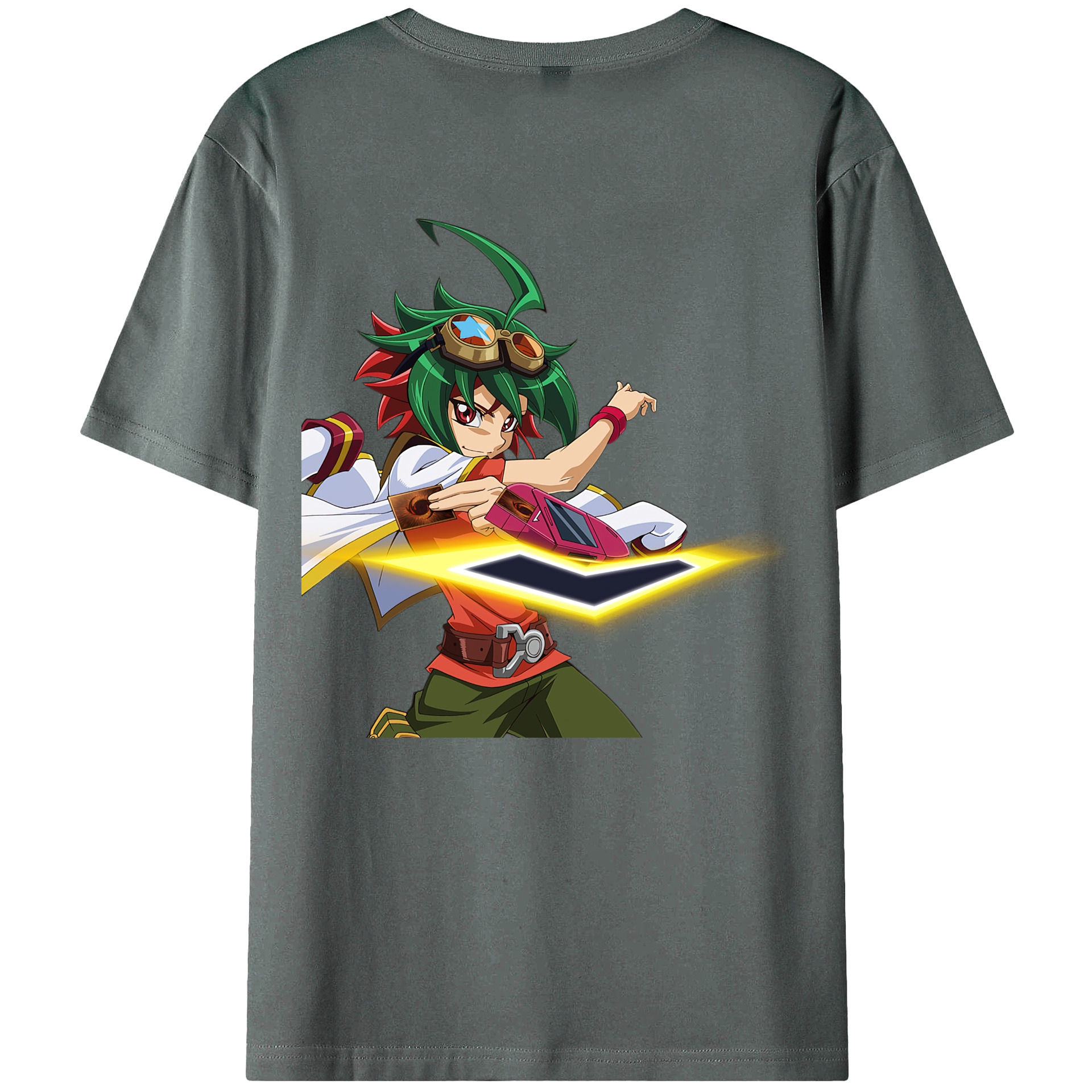（画像用） 遊☆戯☆王 Yu-Gi-Oh! 綿100％ メンズ半袖Tシャツ（バックプリント） 通気性